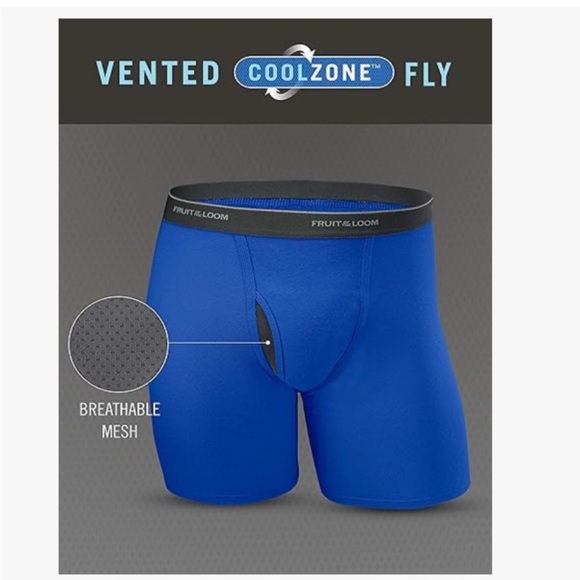 7 pack Fruit of the Loom Men's Black Boxer Briefs 3XL. - Picture 3 of 6